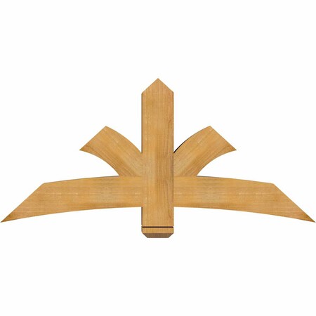 Ekena Millwork Davenport Rough Sawn Timber Gable Bracket, Western Red Cedar, 60"W x 27"H x 6"D x 6"F, 11/12 Pitch GBW060X27X0606DAV00RWR